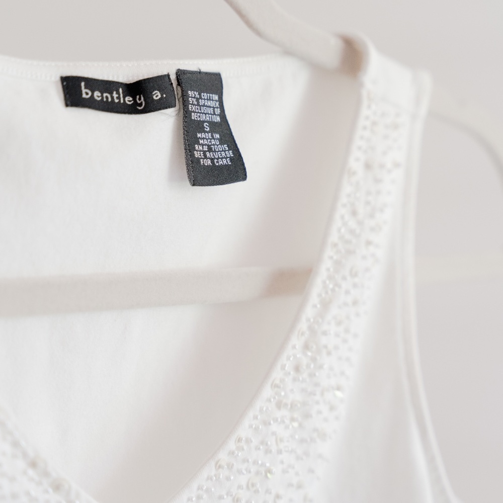 White Embellished Top